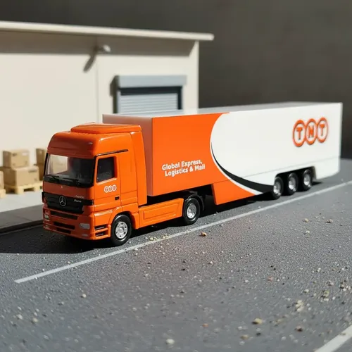 Camión Miniatura, Escala N Herpa, Mb Actros 1/160 Tnt Naranja/blanco - Imagen 4