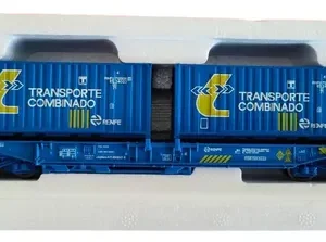 Vagòn De Carga Roco H0 46574 Renfe Transp. 2 Containers