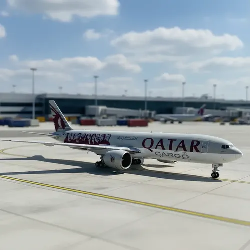 Avión Jc Wings, 400, Boeing 777-200l Af Qatar Interactivo Gris Burdeo - Imagen 5