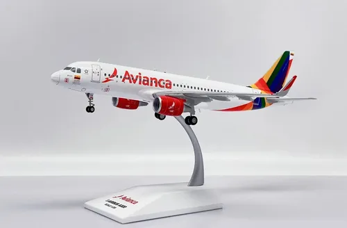 Avión Jc Wings, Escala 200., Airbus A 320 Avianca Blanco Amarillo Rojo Azul - Imagen 3