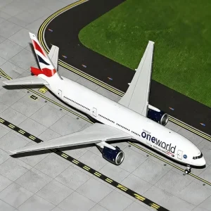Avión Gemini 200, Boeing 777-200er British Airways One World Blanco, Azul, Rojo