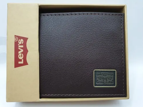 Billetera Levi`s Original Rn 129919 Con Protección Rfid Marrón Liso