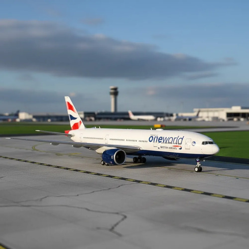 Avión Gemini 200, Boeing 777-200er British Airways One World Blanco, Azul, Rojo - Imagen 3