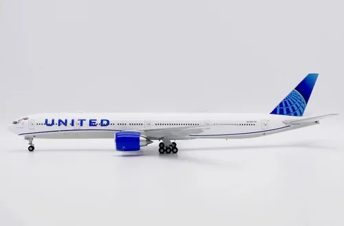 Avión Jc Wings, Esc 400, Boein 777-300er United Blanco/azul - Imagen 3