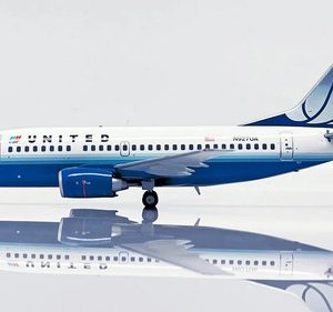 Avión Jc Wings,esc 200, Boeing 737-500 United Blanco/azul