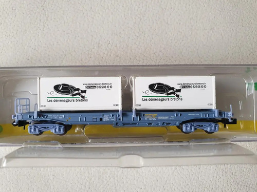Vagón De Carga Trix, Esc N 15637-02 Transp 2 Containers 20 - Imagen 4