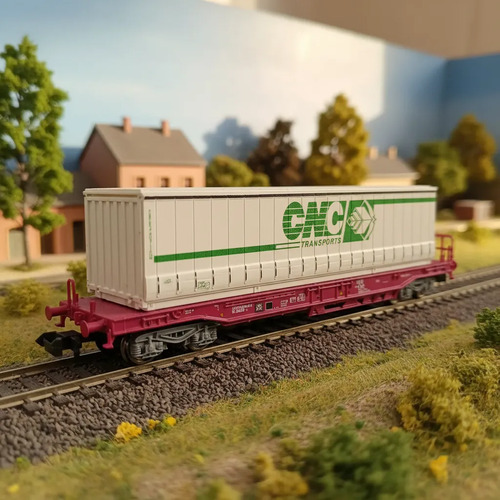 Vagón De Carga Fleischmann, Esc N 845365, Transp. Container - Imagen 2