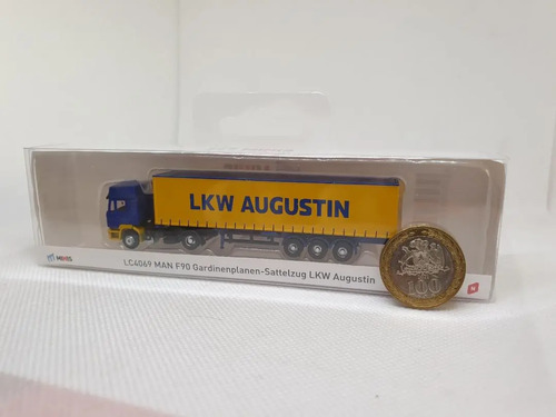 Camión Miniature, Esc N Minis Lc4069 Man F90 Azul/amarillo - Imagen 3