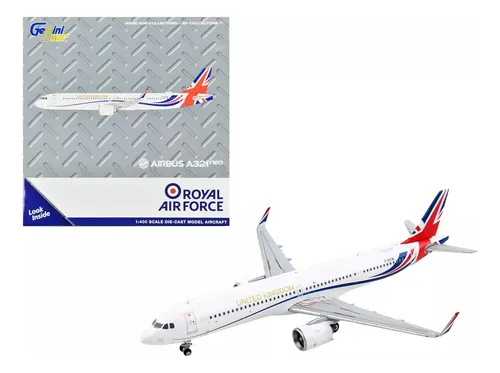 Aviòn Gemini Macs, Esc. 400 Airbus A321neo, Royal Air Force Blanco Rojo - Imagen 2