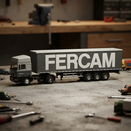 Camión Minis, Esc N Lc4070 Man F90, Para Maquetas Escala N Gris/blanco - Imagen 2