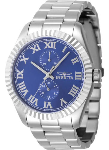 Reloj Invicta Specialty Belmont Men`s Watch 43mm 47423 Acero Plateado Azul Acero