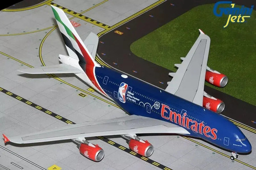 Avión Gemini Jets, Escala 400 Airbus A380-800 Nba Emirates Azul - Imagen 2