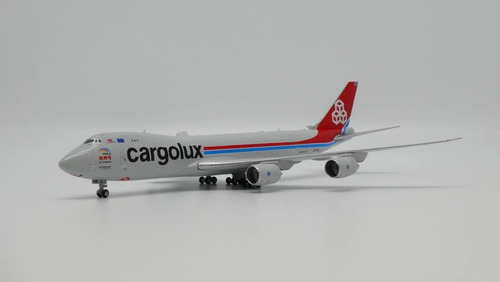 Avión Jc Wings, Esc 400, Boeing 747-8f Cargolux Blanco Rojo - Imagen 7