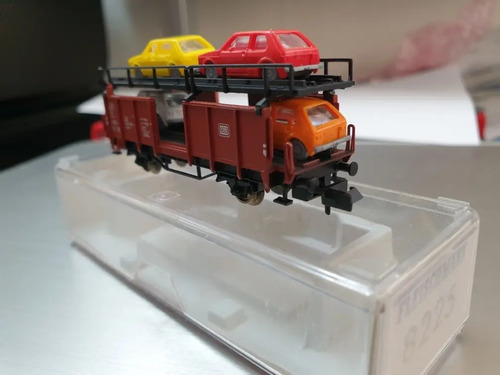 Vagòn De Carga Fleischmann Escala N 8225 Con 4 Autos - Imagen 3
