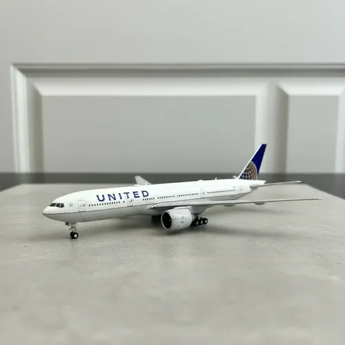 Avión Jc Wings, Esc 400 Boeing 777-200er United Blanco/azul - Imagen 4