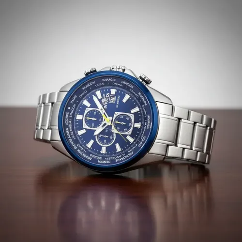 Reloj Invicta Aviator Interceptor 50mm Plateado Azul Oscuro - Imagen 2