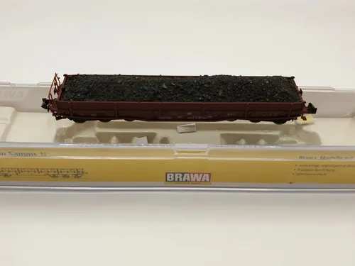 Vagón Carga Brawa 67001, Cama Baja, Esc N, Transp. Minerales - Imagen 5