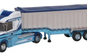 Camión Miniatura Oxford, Escala N Scania T Cab Celeste Blanco Plateado