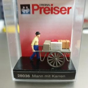 Figura Presise Escala H0. Hombre Con Carro 28036