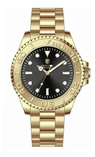 Reloj Montres Prestige X Invicta Gold Mpw-0263 Dorado Negro - Imagen 2