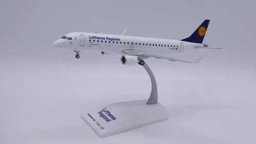 Avión Jc Wings, Esc 200 Embraer 190 Erj-190 Lufthanza Blanco Azul Amarillo - Imagen 2