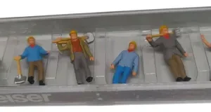 Figuras Preiser Escala H0 10033, Trabajadores Ferroviarios