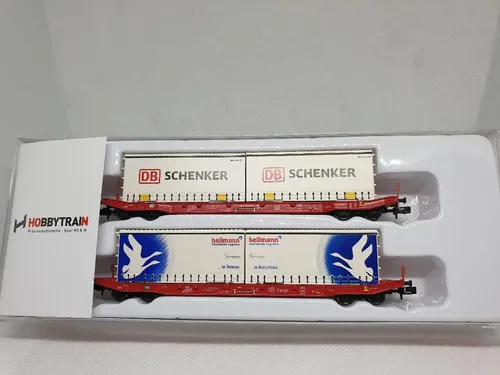 Vagones De Carga Hobbytrain, Esc N H23766 Transp. Containers - Imagen 3