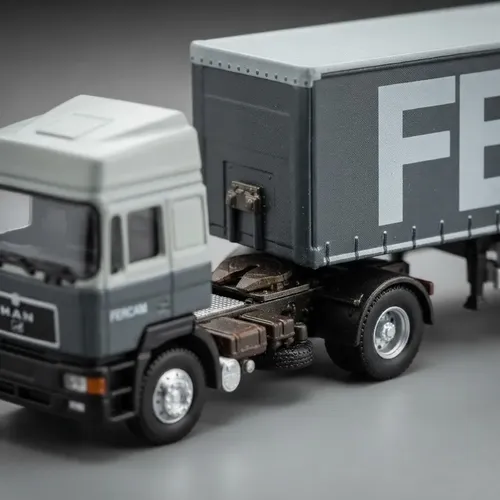 Camión Minis, Esc N Lc4070 Man F90, Para Maquetas Escala N Gris/blanco - Imagen 4