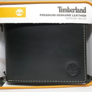 Billetera Timberland Original De Cuero D77218/08bn Negro Negro Liso