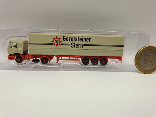 Camión Miniatura Minis, Esc N Man F90 Rojo Beige