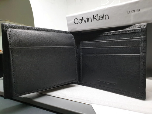Billetera Calvin Klein Original, Hombre 31ka220063 Negro Logo Marca - Imagen 4