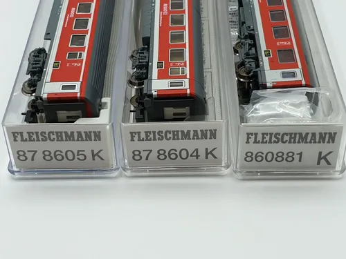 Vagones Pas. Fleischmann, Esc N 860881/878604/878605 K Regio - Imagen 3