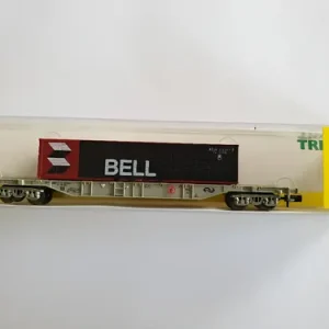 Vagón De Carga Trix 13887, Esc N, Transp Container 40 Bell