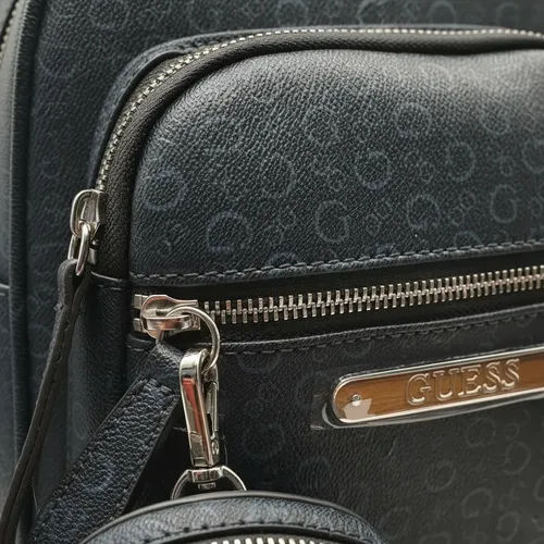 Mochila Guess Con Monedero Monograma, Solena Navy Azul Navy Logo Marca - Imagen 4