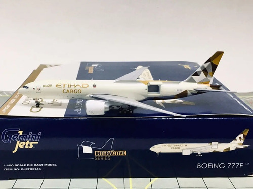 Aviòn Gemini Jets, Escala 400 Boeing 777f Etihad Cargo - Imagen 2