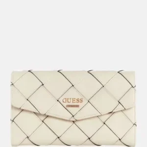 Billetera Guess Original, Bordizzo Vanilla Vainilla Cuadriculado