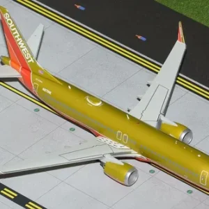 Aviòn Gemini 200 Boeing 737 Max 8 Southwest Dorado Rojo