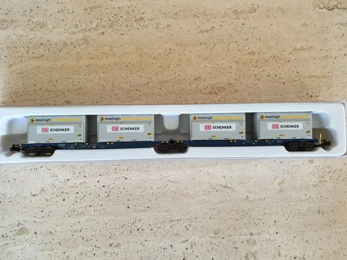 Vagones Carga Hobbytrain, N, H23732, Transp. Cont. Set De 2 - Imagen 2