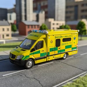 Ambulancia Oxford, Escala N, En Miniatura Mercedes Benz Amarillo