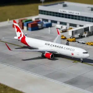 Avión Jc Wings, Esc 400, Boeing 767-300 Air Canada Cargo Blanco Rojo