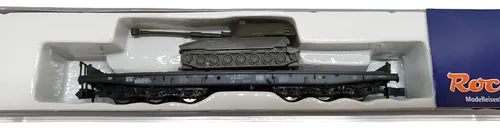 Vagón De Carga Roco N25996 Panzer, Transp Blindado