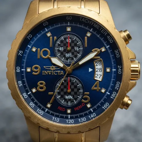 Reloj Invicta Specialty Altoris 13785 Dorado Negro - Imagen 5