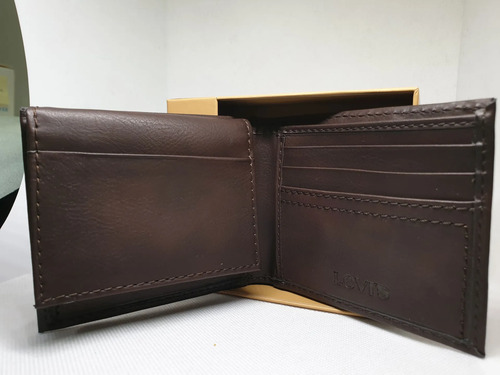 Billetera Levi`s Original Hombre Brown 31lp220144 Marrón Liso - Imagen 6
