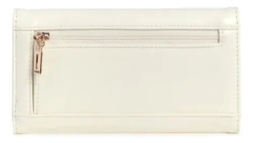 Billetera Guess Original Demelza Cream Crema Liso - Imagen 2