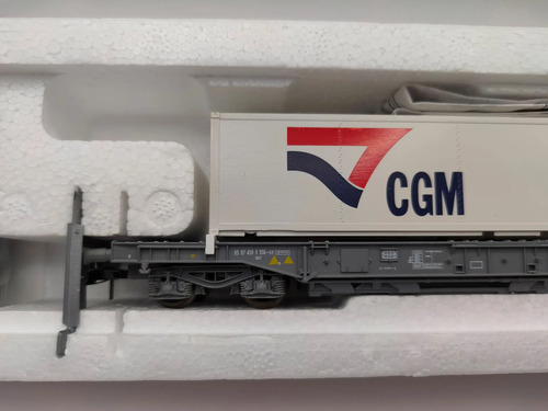 Vagòn De Carga Roco, Escala H0 60377 Transp. Container Cgm - Imagen 2