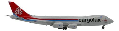 Avión Jc Wings, Esc 400, Boeing 747-8f Cargolux Blanco Rojo - Imagen 2