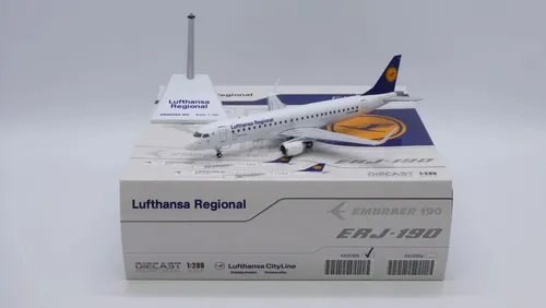 Avión Jc Wings, Esc 200 Embraer 190 Erj-190 Lufthanza Blanco Azul Amarillo - Imagen 5