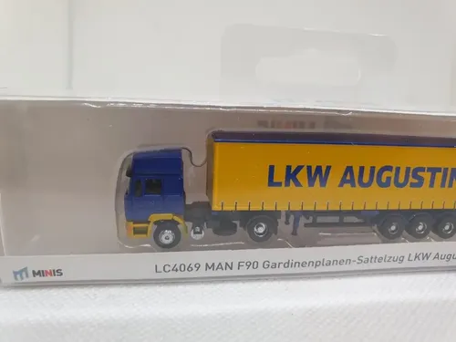 Camión Miniature, Esc N Minis Lc4069 Man F90 Azul/amarillo - Imagen 4