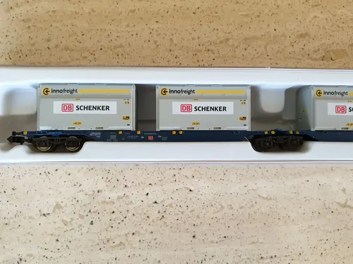 Vagones Carga Hobbytrain, N, H23732, Transp. Cont. Set De 2 - Imagen 7