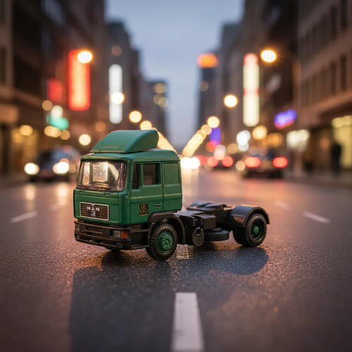 Camión Miniatura Minis Lc 4056-1, Man F90, Esc N Verde Musgo - Imagen 3